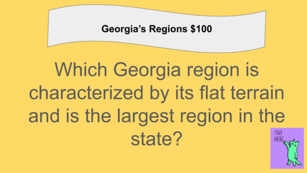 Georgia Regions and Physical Features-Jeopardy Game-SS8G1 - Image 3