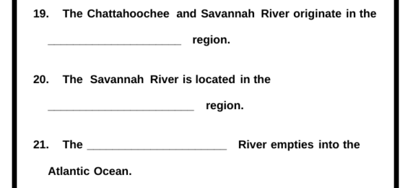 SS8G1-Georgia's Regions and Physical Features (Study-Guide) - Image 3